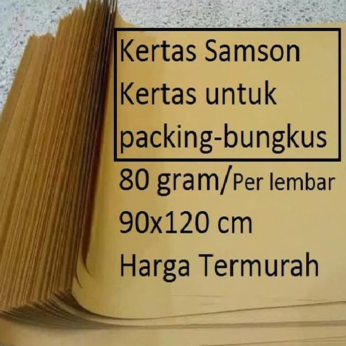 

Kertas Samson Coklat 80 gram 90x120 cm Kertas Packing