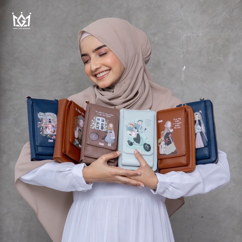 sweet candy wallet by ganci unyu muslimah/ dompet hp muslimah