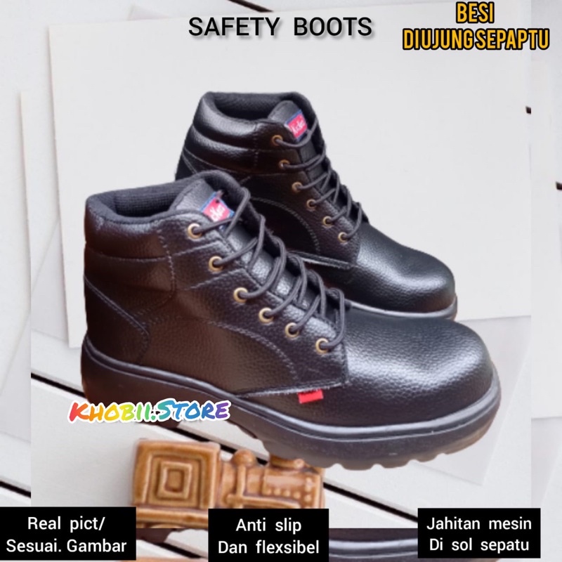 Sepatu Safety Pria Kickers Sepatu Safety Boots pria UjungBesi