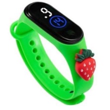 ☮FAYES☮ Jam Tangan Elektronik Led Waterproof Motif Untuk Anak Karakter Import Cod Murah JT06-GREEN STRAWBERRY