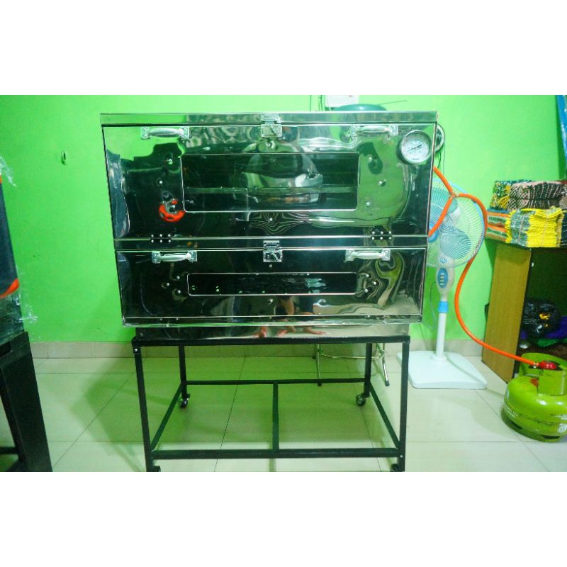 oven gas ukuran 90x55cm stainless pesanan ibu rani