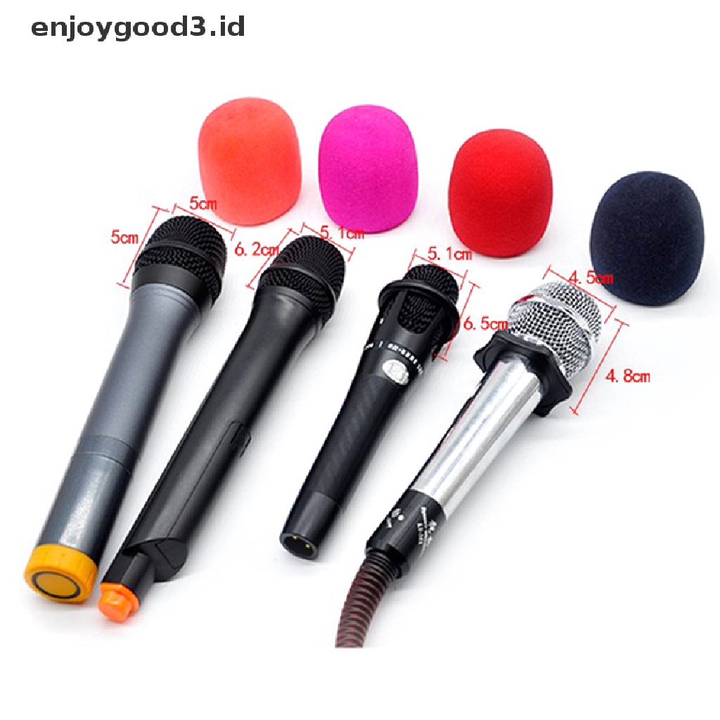 (Id) 5pcs / Set Cover Pelindung Mic / Headset Bahan Busa Untuk Rekaman