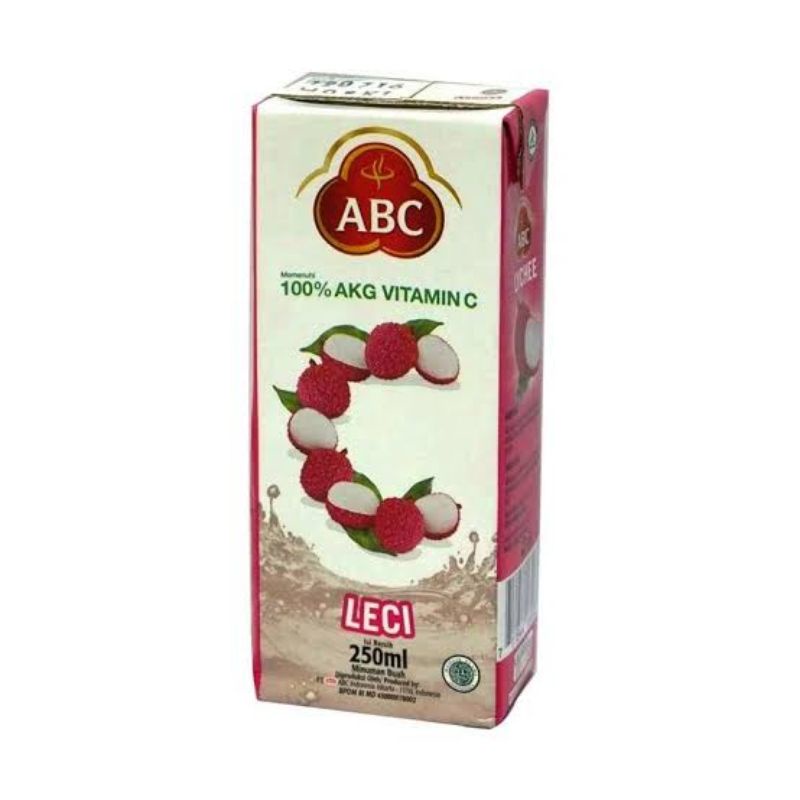 

minuman abc jus leci kotak 250ml