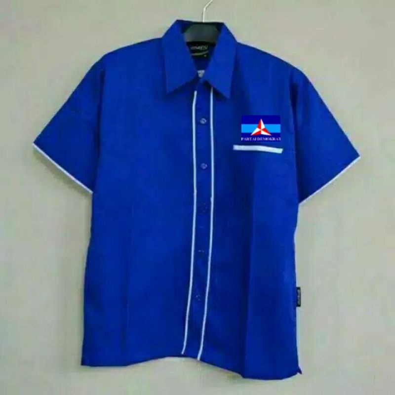 Kemeja partai Demokrat baju partai Demokrat seragam partai Demokrat pdh partai Demokrat baju kerja p
