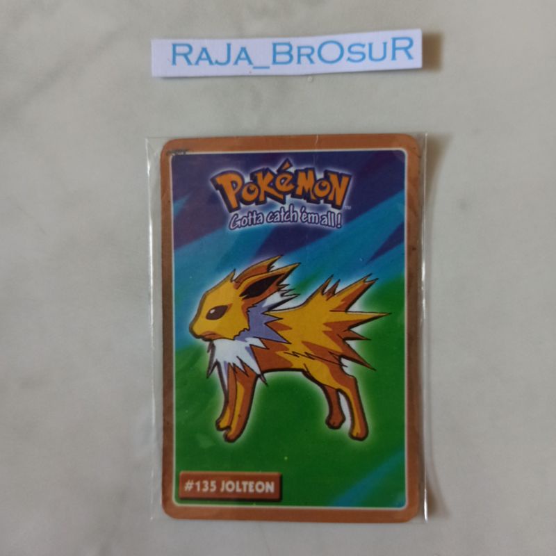 Kartu Stiker Mainan Jadul Langka Pokemon Indigo League-Kanto Region Gen1 Hadiah Cup Cup Pop CuCu Pop