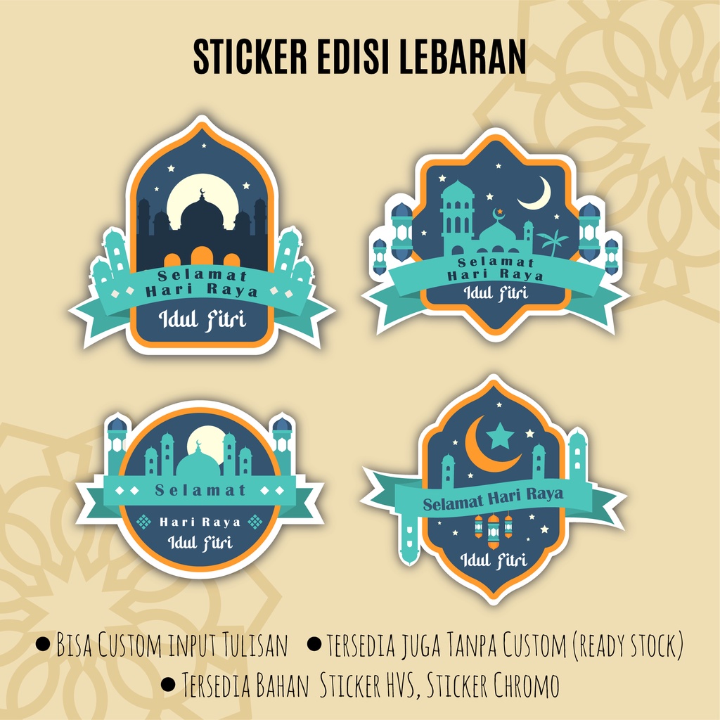 

Artomaringi Stiker Idul Fitri/Stiker Lebaran/Stiker Ucapan Hari Raya F 10