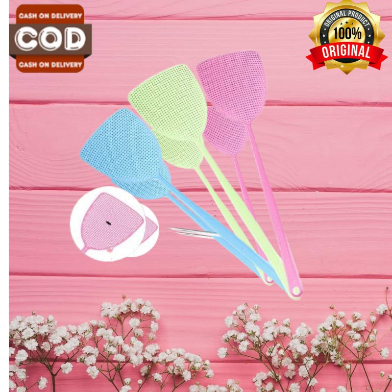 ‰GU% AR084 Raket Pemukul Lalat Nyamuk Serangga Plastic Fly Mosquito Swatter - Hijau »434$  ]