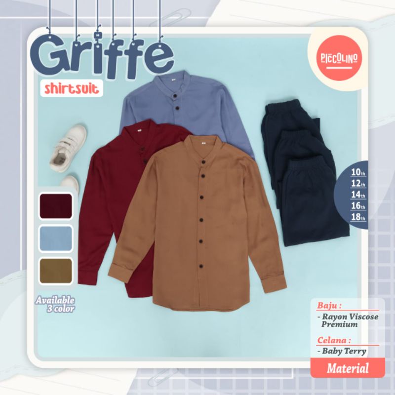 Set. Laurel flower pattern & griffe shirtsuit piccolino