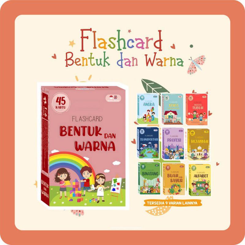 Flash Card Kartu Belajar Anak Dan Balita Seri Bentuk Dan Warna
