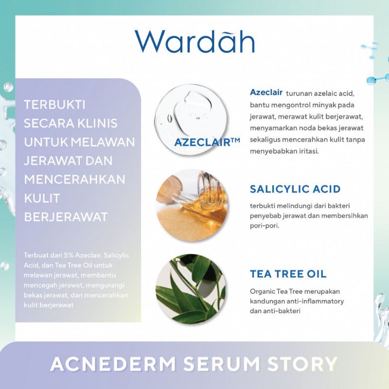 Wardah Acnederm Acne Care Serum 15ml | Serum Jerawat