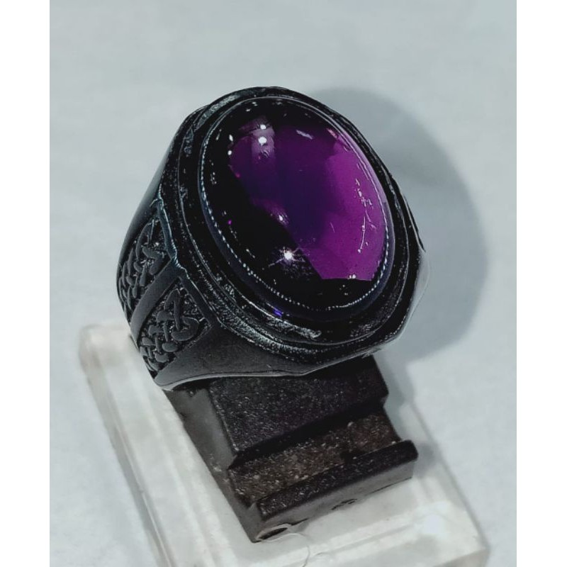 BATU AKIK KECUBUNG BUNGUR RING HITAM