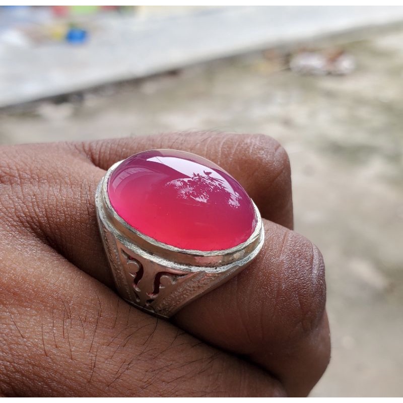 batu akik cempaka pink asli