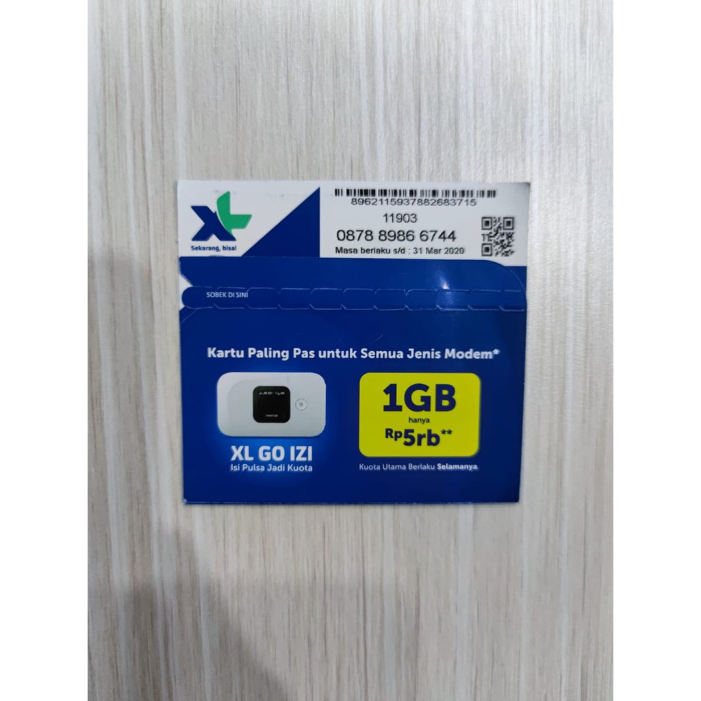 Kartu Perdana XL GO IZI XL Go Izi Khusus Modem 1GB