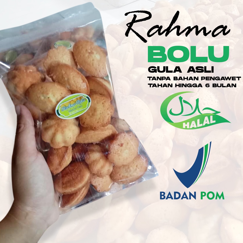 RACHMA BOLU - Bolu Cuplik Gula asli tanpa bahan pengawet Roti Kue Bolu kering BPOM