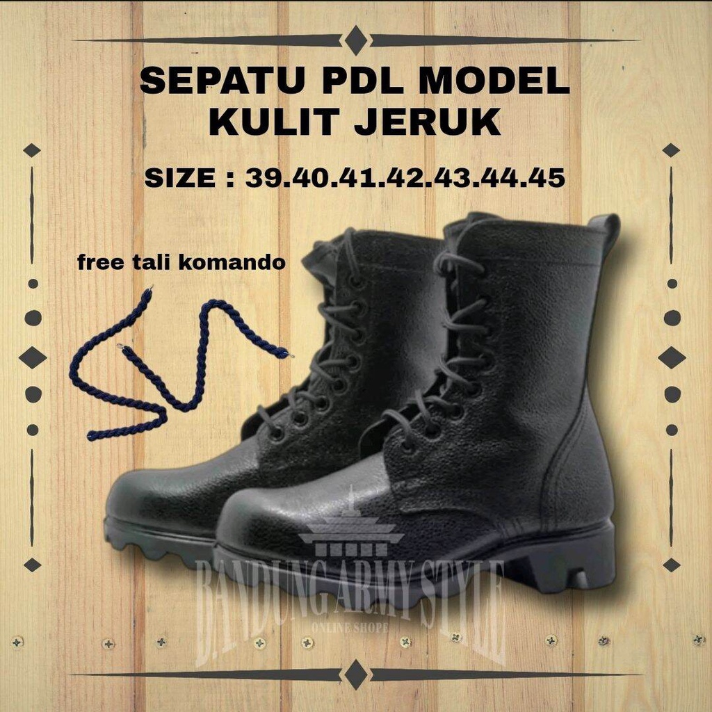 Sepatu PDL TNI Polisi Molding Kulit Jeruk Polri Satpam Security Pembekalan Berkualitas Murah Bandung SEPATU PDL SATPAM SEPATU PDL SECCURITY