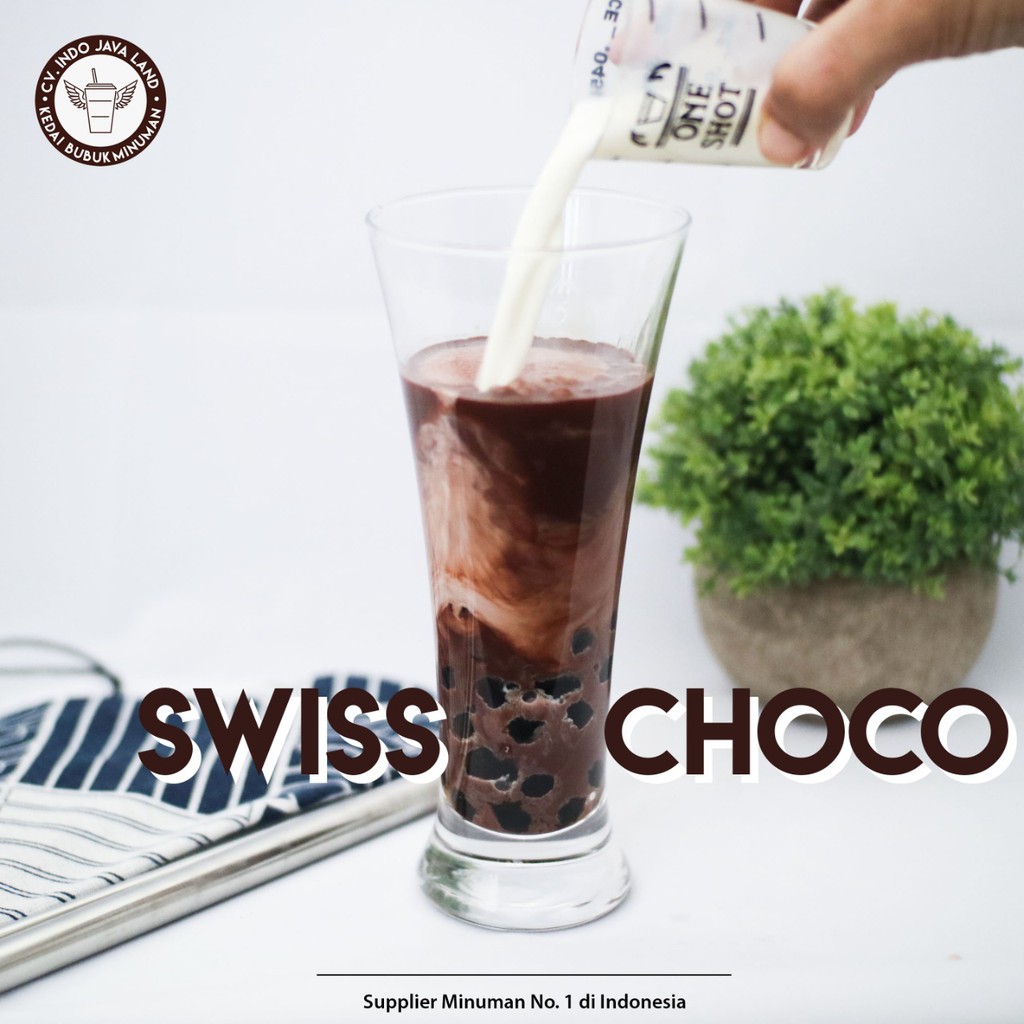 Javaland Bubuk Minuman Rasa Swiss Choco / Coklat 1Kg - Super Plain | Bubble Powder Drink Boba | Choco Swiss