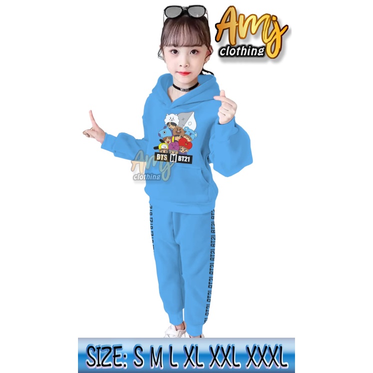 setelan hoodie anak bts/setelan anak sweater/hoodie/pakain anak hoodie