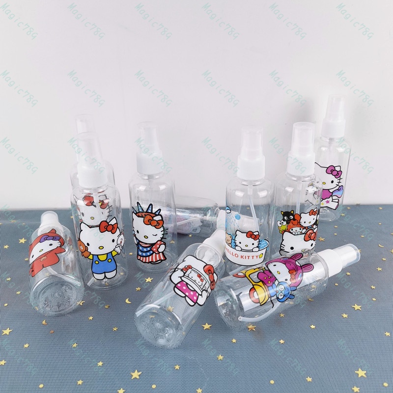 Magic789 100ML Cartoon Spray Bottle Red Hello Kitty Travel Size Bottles Refillable Container for Cosmetic