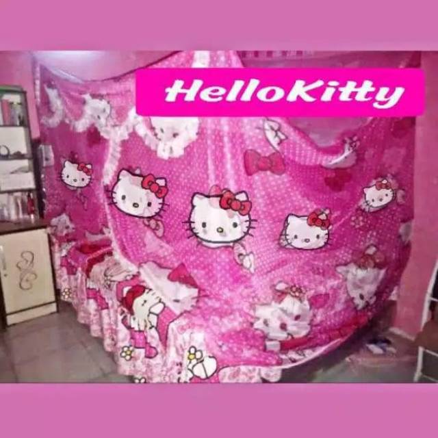 Kelambu Hello Kitty, Ukuran 1 Jumbo Panjang 200x180