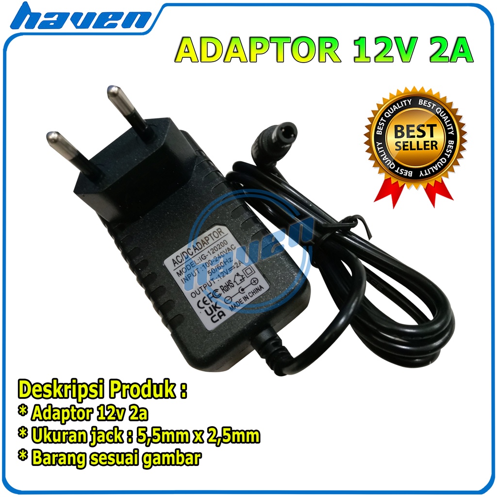 Adaptor CCTV 12V 2A Murni Adaptor Switching 12V 2A Adaptor 12V 2A Original Power Supply 12V 2A