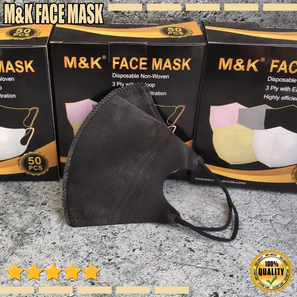 Masker Duckbill Masker M&amp;K Duckbill 3ply 1kotak isi 50pcs Masker