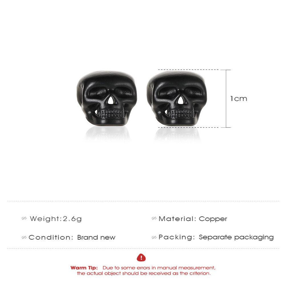 ROW Trend Ear Nail Festival Jewelry Gifts Halloween Stud Earring Ghost Head Copper Gothic Style Piercing Skull Head/Multicolor