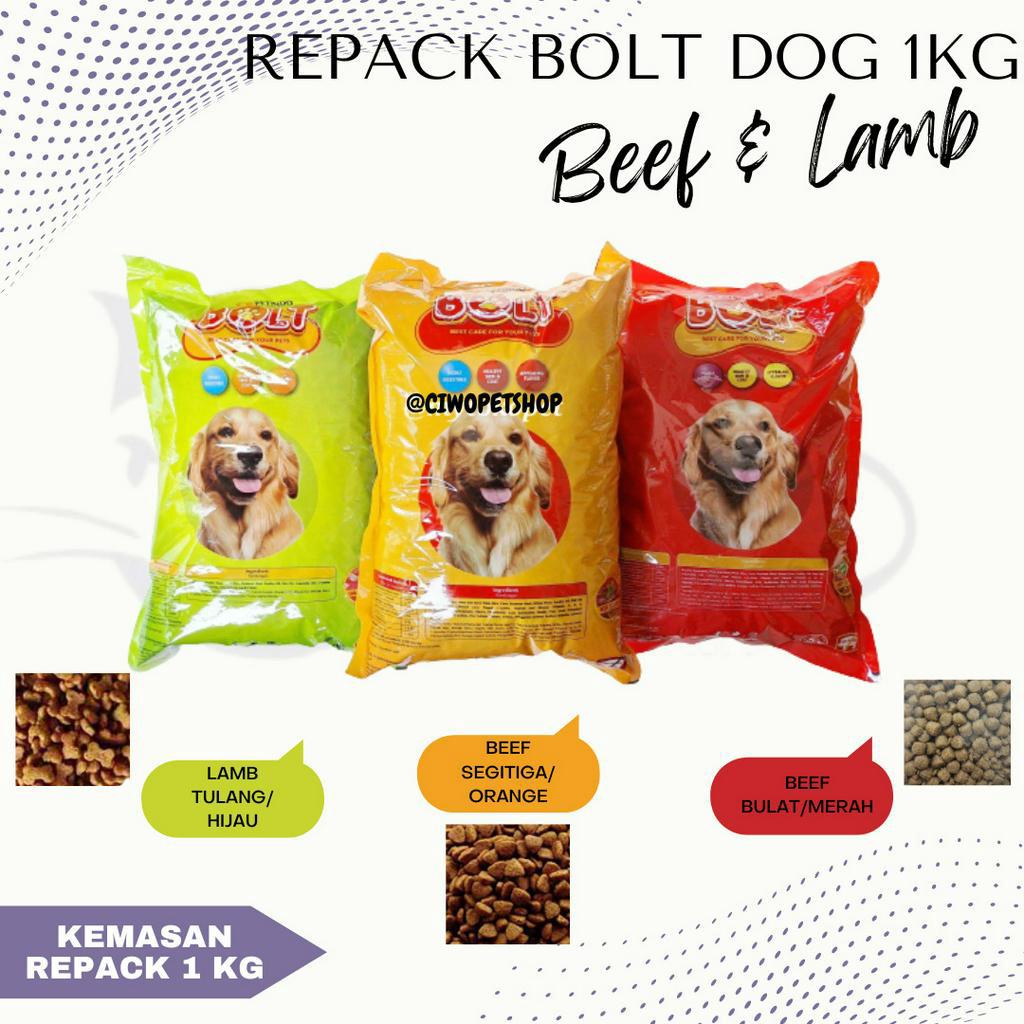 MAKANAN ANJING BOLT 1 KG 1KG DOG FOOD DOGFOOD REPACK