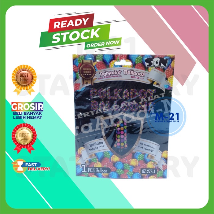 

BALON POLKADOT ANGKA 1