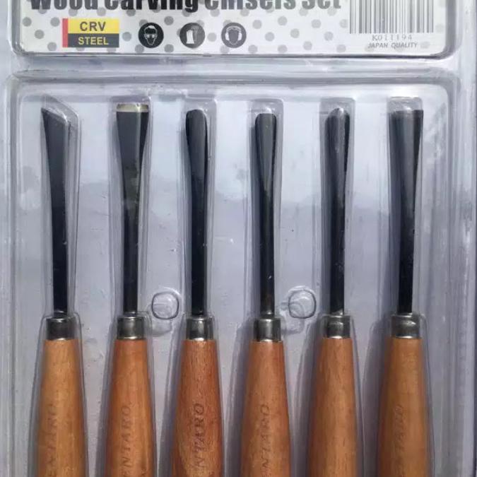 PAHAT BUBUT KAYU ATAU PISAU BUBUT KAYU 6PCS