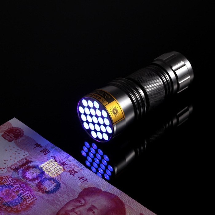 TaffLED Senter Ultraviolet Uang 400nm 21 LED - UV-21 - Silver