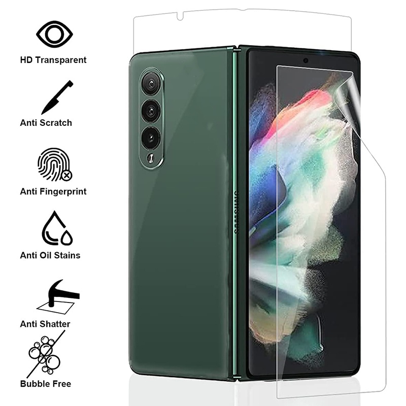 (2 Pcs) Pelindung Layar Anti Spy Bahan Tpu Untuk Samsung Galaxy Z Fold 3 (Samsung Galaxy Z Fold 3) /Hot Sale