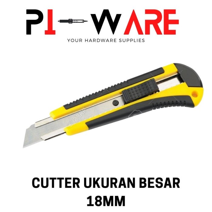 CUTTER Knife Pisau Pemotong Tajam UKURAN BESAR 18mm