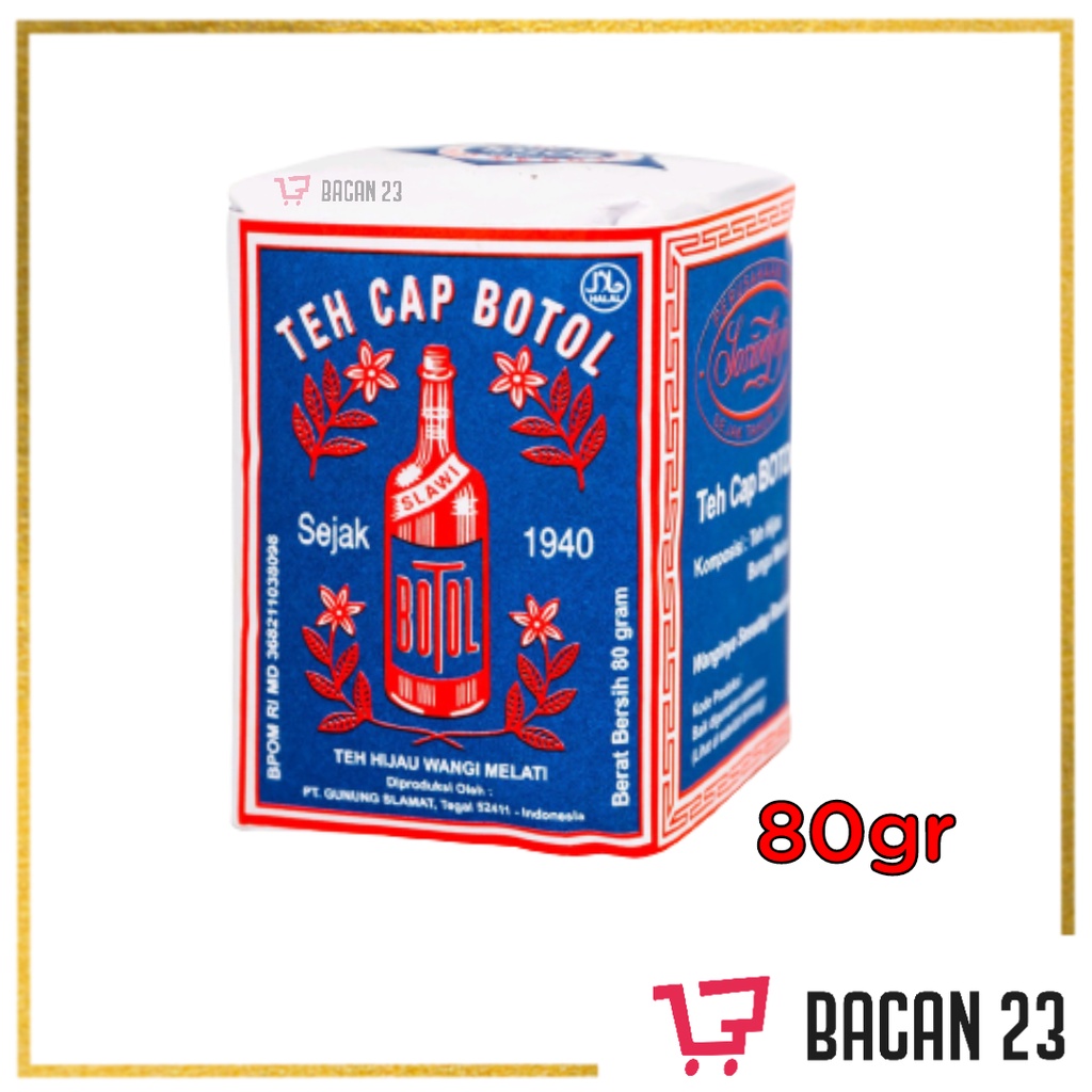 Teh Cap Botol Biru ( 80 gr ) / Teh Bubuk / Teh Serbuk / Bacan 23 - Bacan23