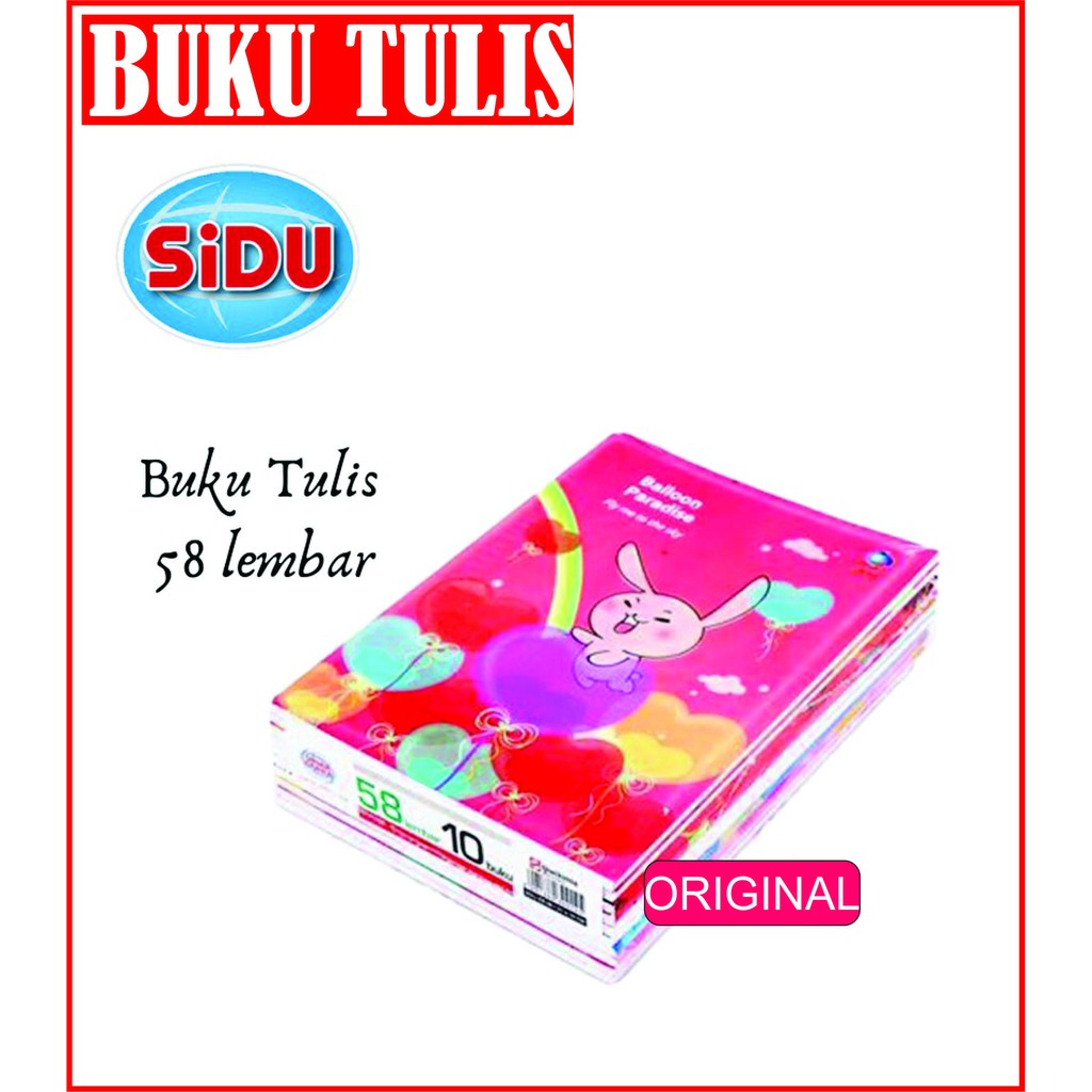 

TERMURAH Buku tulis Sinar Dunia 58 / Buku tulis SIDU 58 lembar