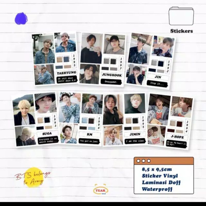 CASE/CASING STIKER RESIN KPOP BTS (BACA DEKSRIPSI PRODUK TERLEBIH DAHULU)