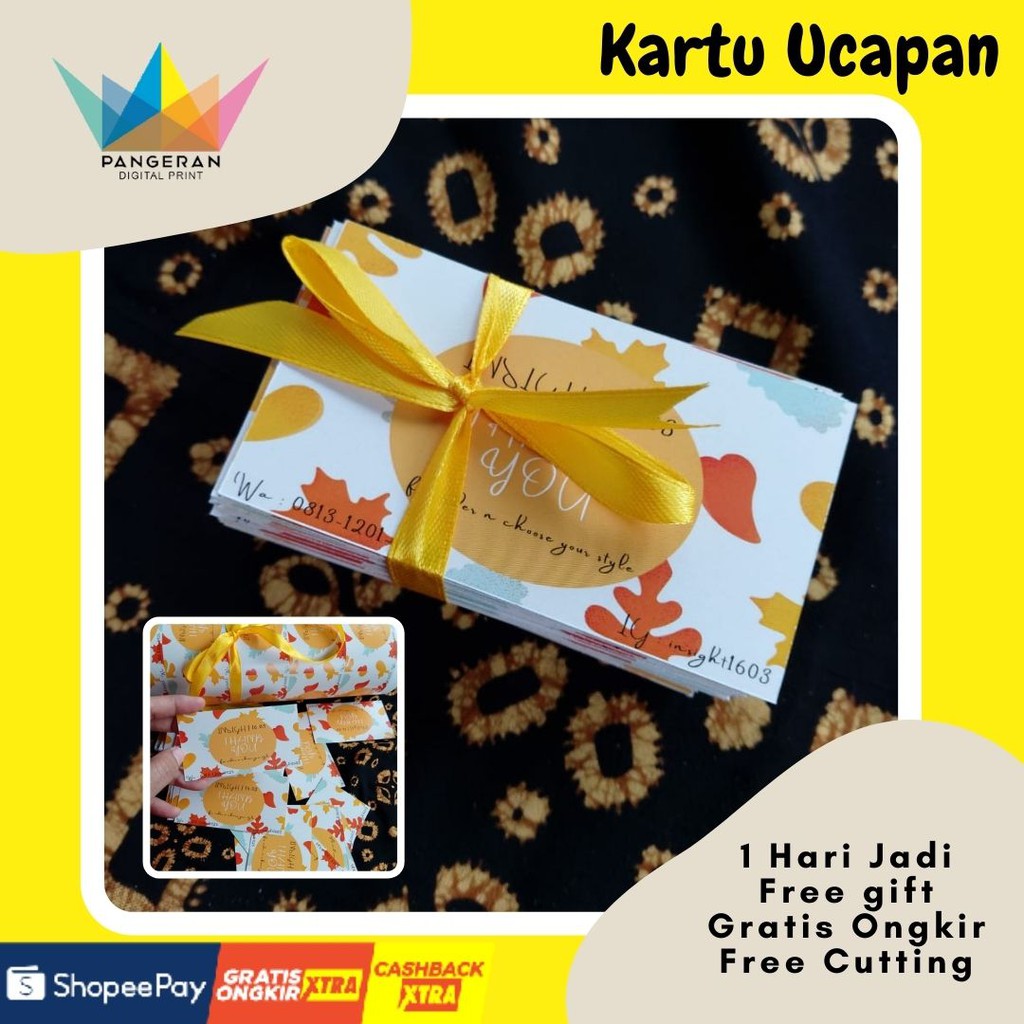 

TERMURAH!!! KARTU UCAPAN TERIMAKASIH / THANKYOU CARD / STICKER OLSHOP /STIKER UCAPAN COSTOM