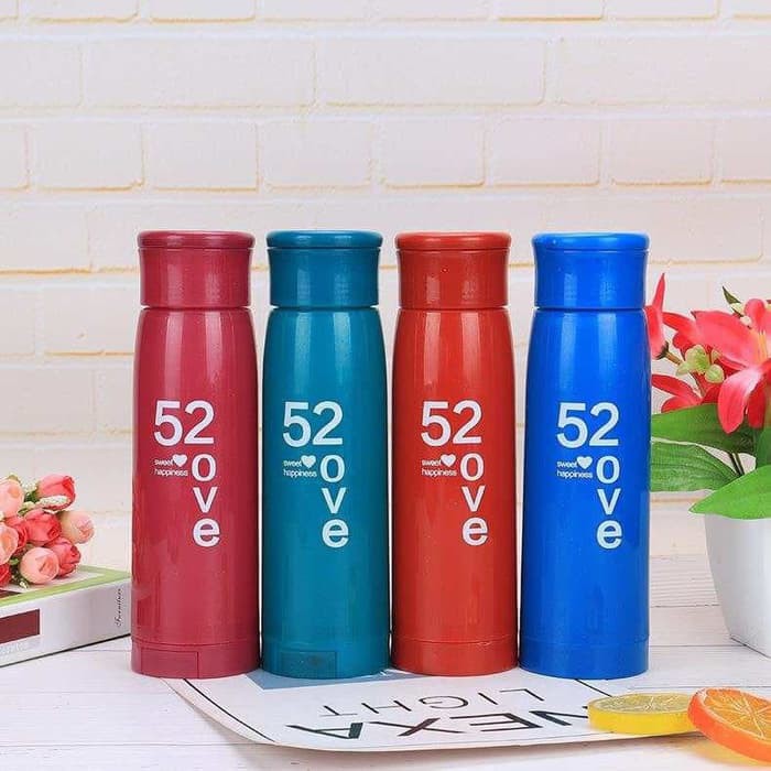 botol minum kaca 52ove bisa untuk air panas &amp; dingin