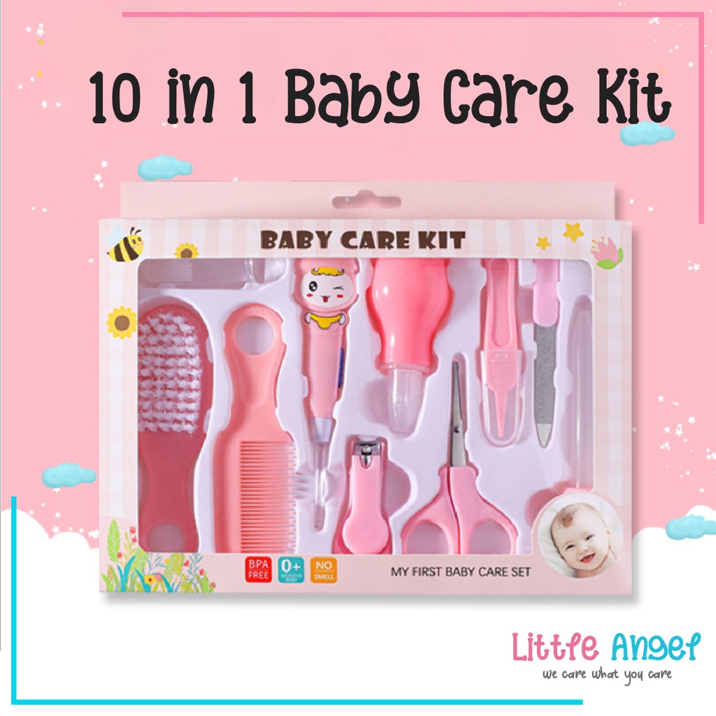 BABY CARE NAIL KIT SET Alat Perawatan Bayi 10in1 Sisir Gunting Bayi Hadiah Lahiran Newborn Gift COD