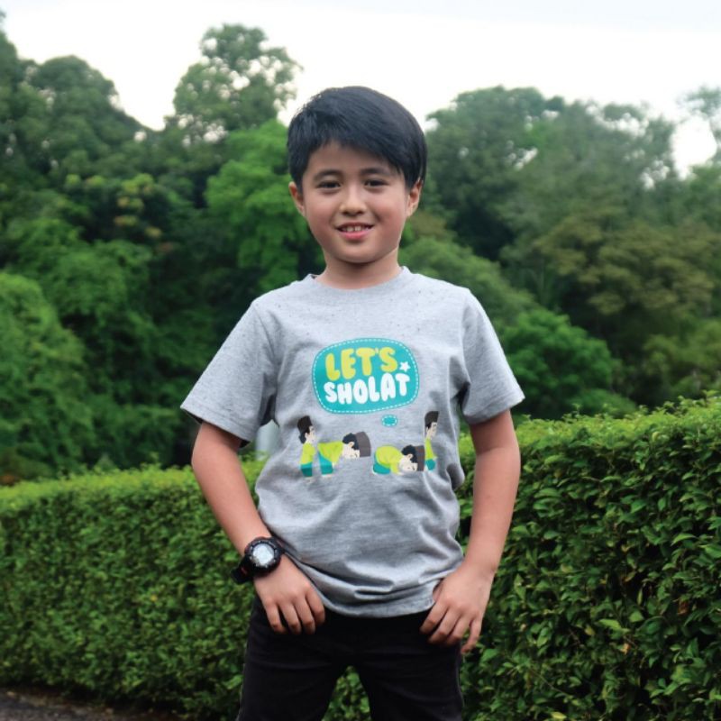 kaos anak muslim lengan pendek oblong afrakids