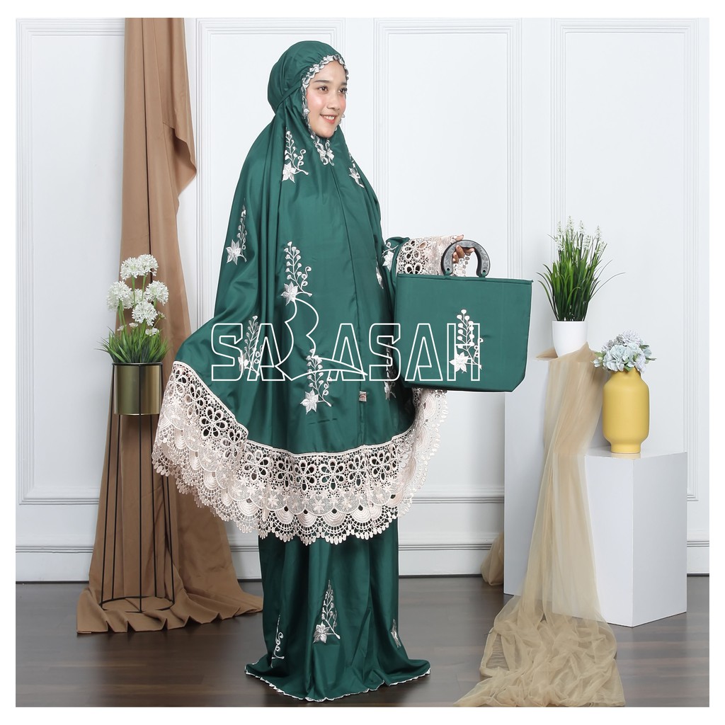 Mukena Sutra Bordir Mukena Muslim Fashion Wanita Model Terbaru 2022 Mukena Jumbo Elegan Seserahan