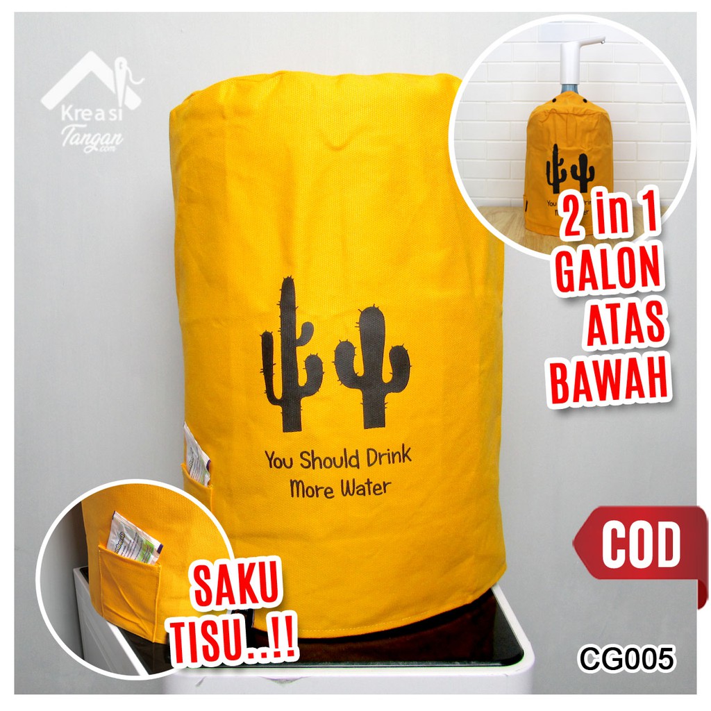 COVER GALON ATAS BAWAH QUOTE MINIMALIS 2in1 CG005