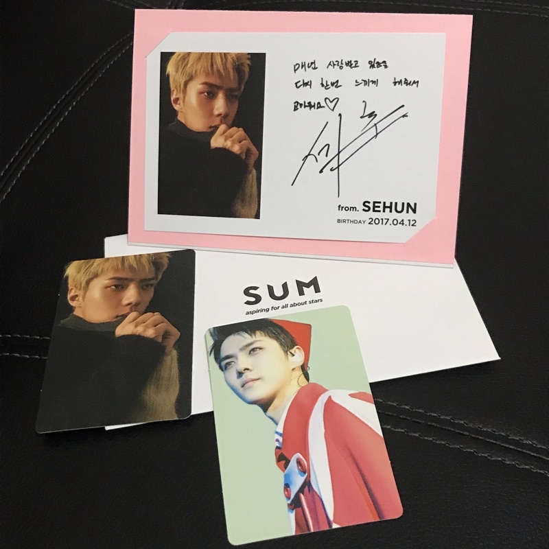 PHOTOCARD SEHUN MELODY FAIRY FOR LIFE BIRTHDAY CARD SUM 2017