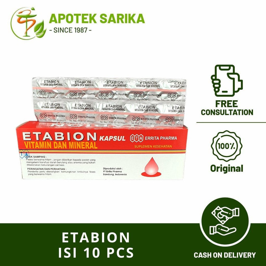 Etabion Dus Isi 100 Kaplet (multivitamin & mineral lengkap dewasa)