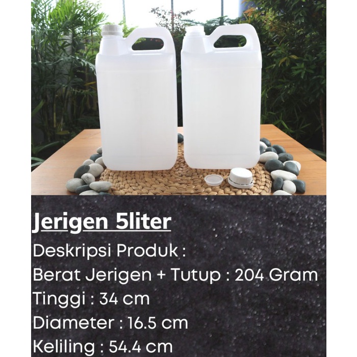 JERIGEN PLASTIK 5 LITER - KURIR INSTAN