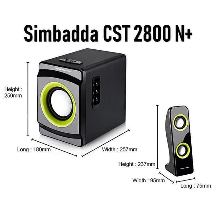 SPEAKER 2.1 MULTIMEDIA SIMBADDA CST 2800N+ PLUS MUSIC PLAYER SUBWOOFER