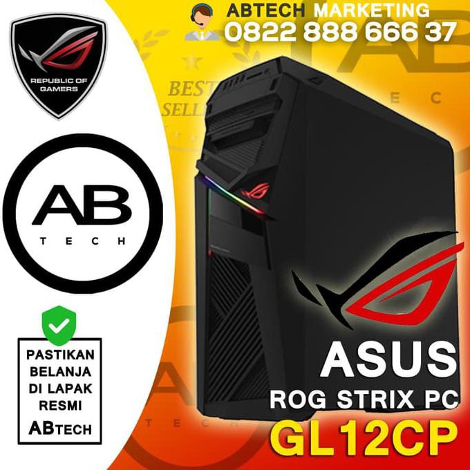 Pengiriman Cepat dan tepat  pc gaming full set,, ASUS ROG PC GL12CP ID721T - I7 8700 8GB 2TB GTX1060