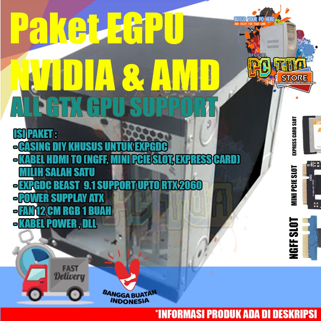 egpu external gpu nvidia gtx 960   gtx 950 2gb expgdc beast 8 0 casing diy murmer buatan anak bangsa