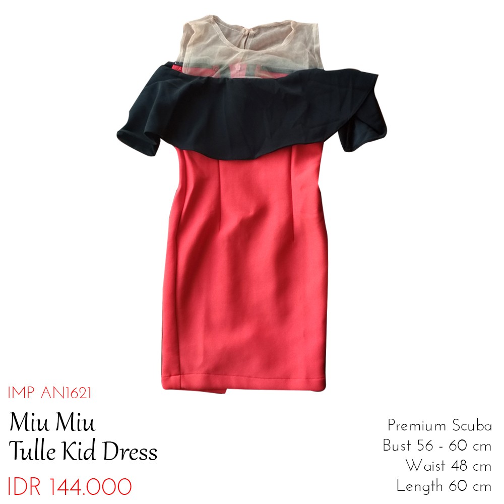 Dress Anak Dress Pesta Anak - Miu Miu Tulle