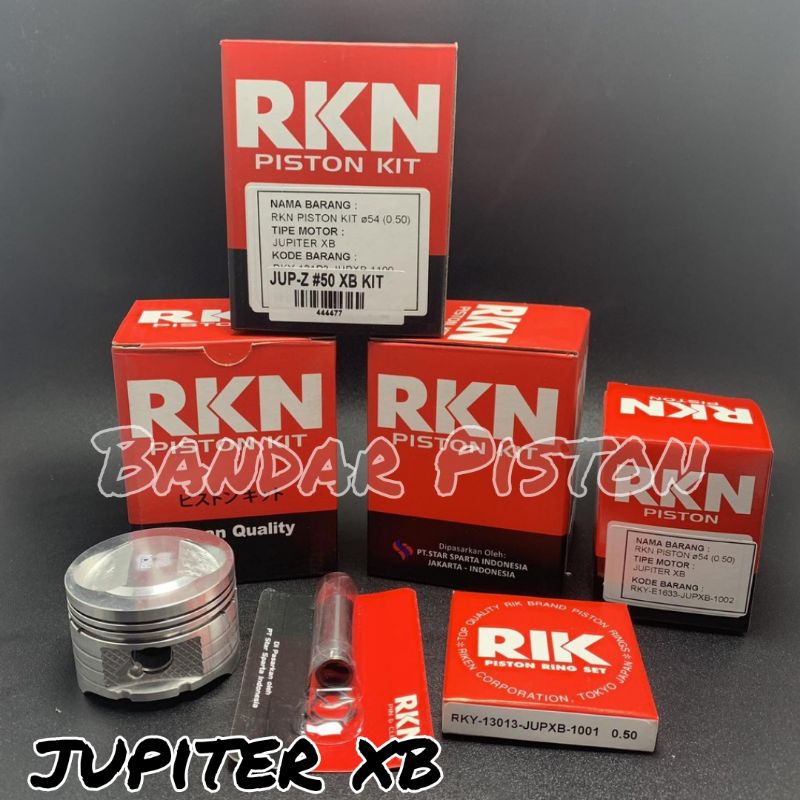 PISTON KIT RKN YAMAHA JUPITER XB Ov. STD - 2.50 Diameter 53.5 54 54.5 55 55.25 55.5 56 Pin 13