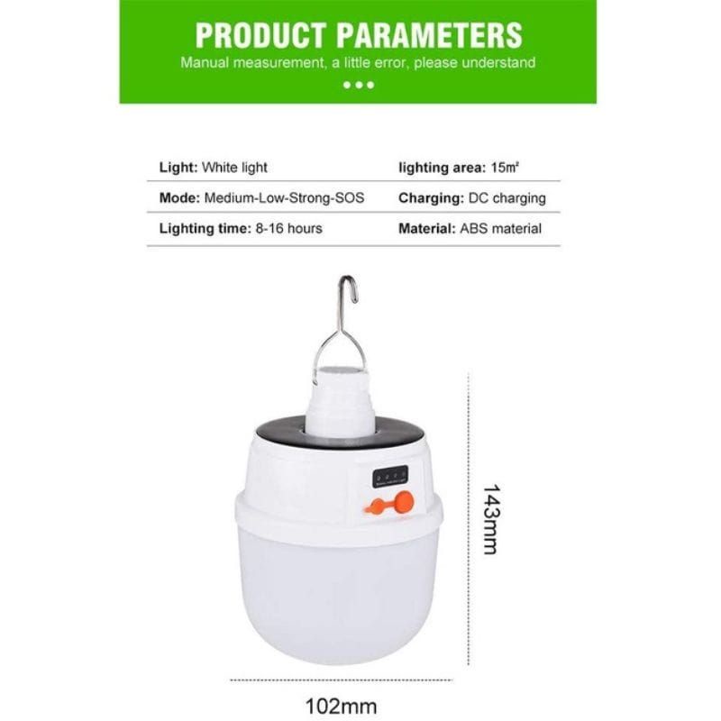 {DS} Lampu Emergency Solar Panel Surya 3D LED Hemat Energi Rechargeable